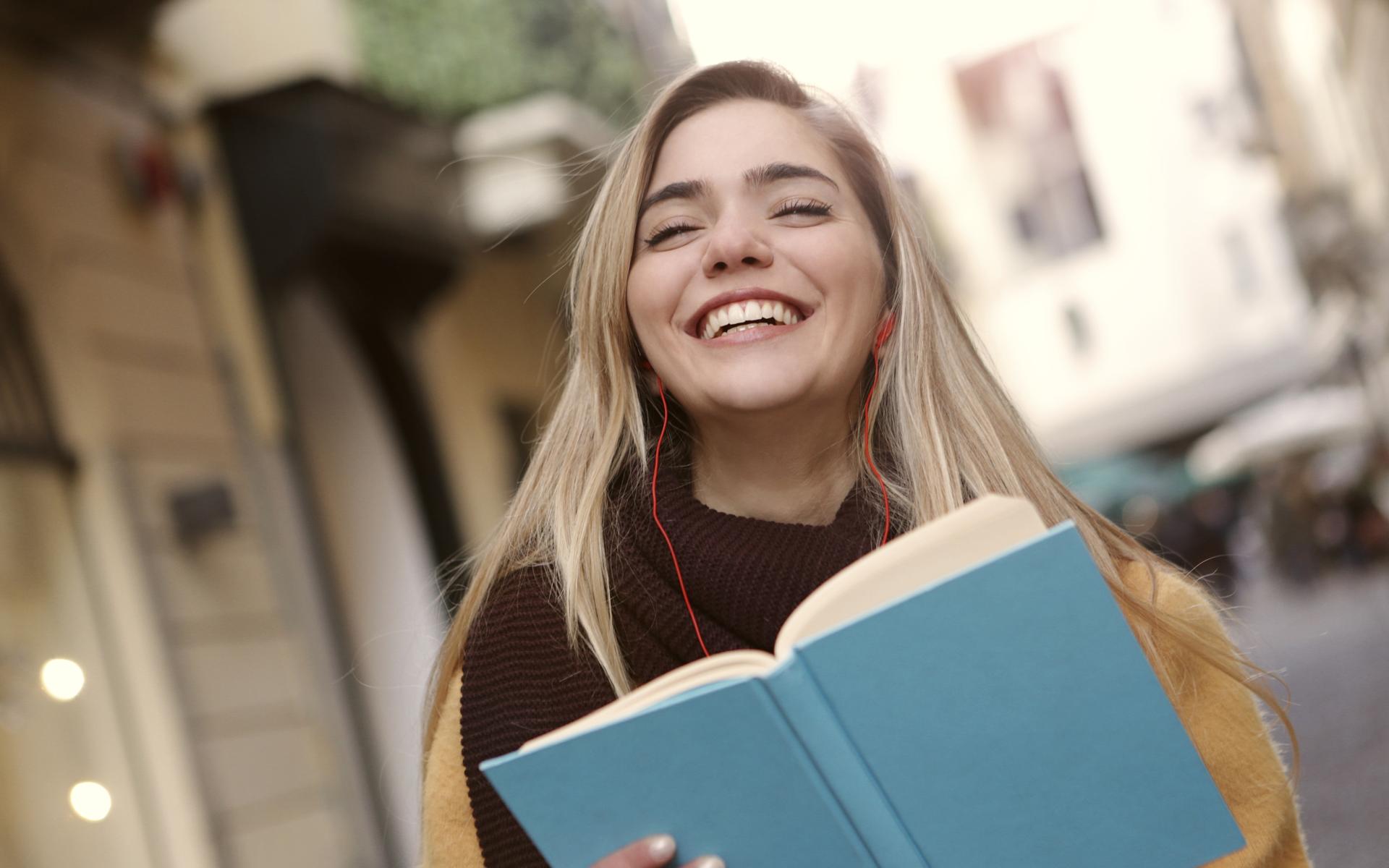 Woman with book