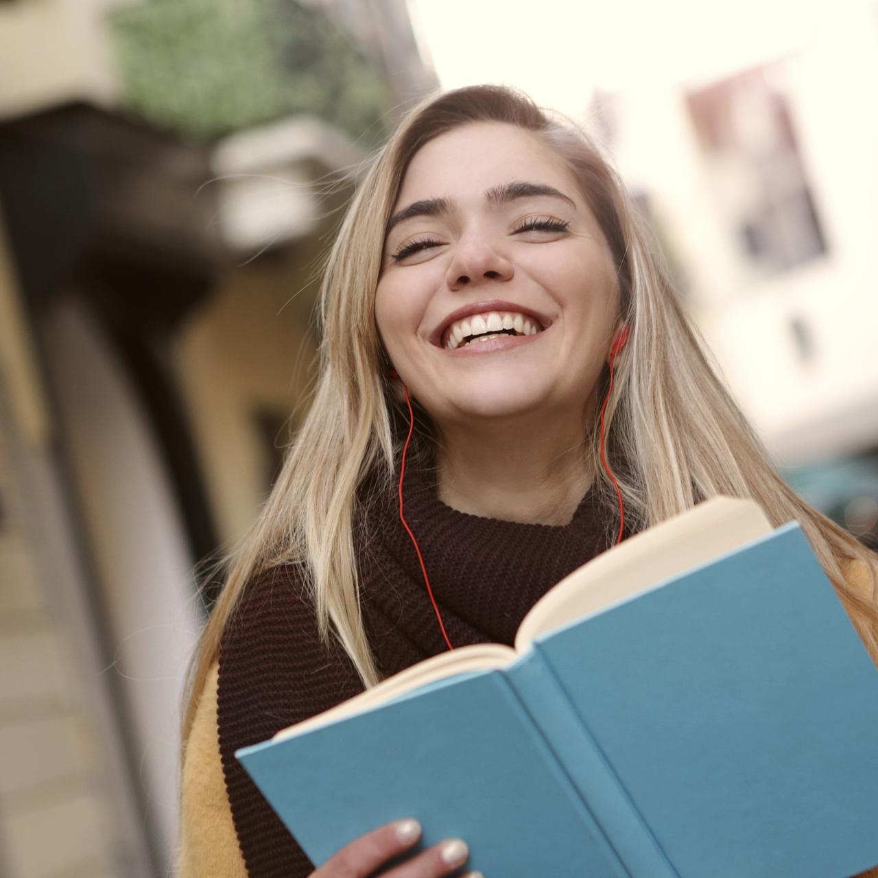 Woman with book